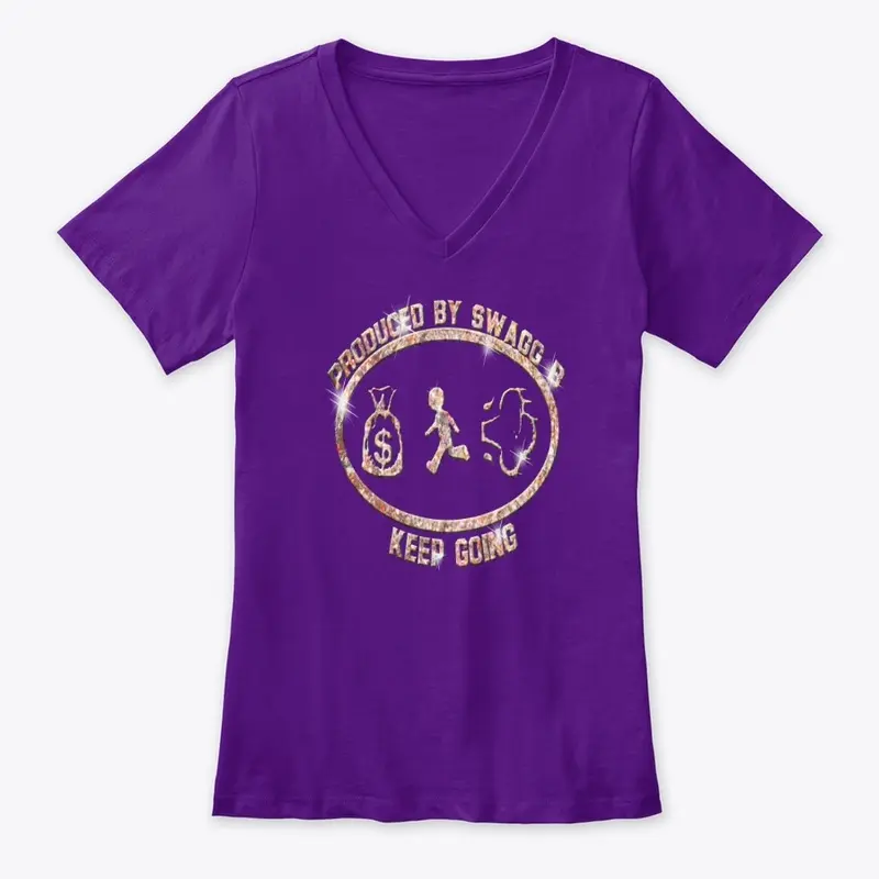 Keep Going Women's Premium V-Neck Tee